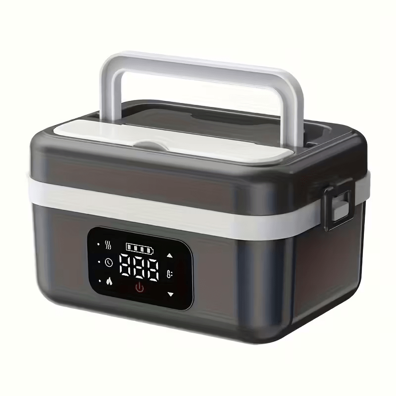 TEMU Smart Self-heating Wireless Lunch Box, Rechargeable Heated Lunch Box With Stainless Steel Liner & Thermal Insulation, Heating, Car Lunch Box,