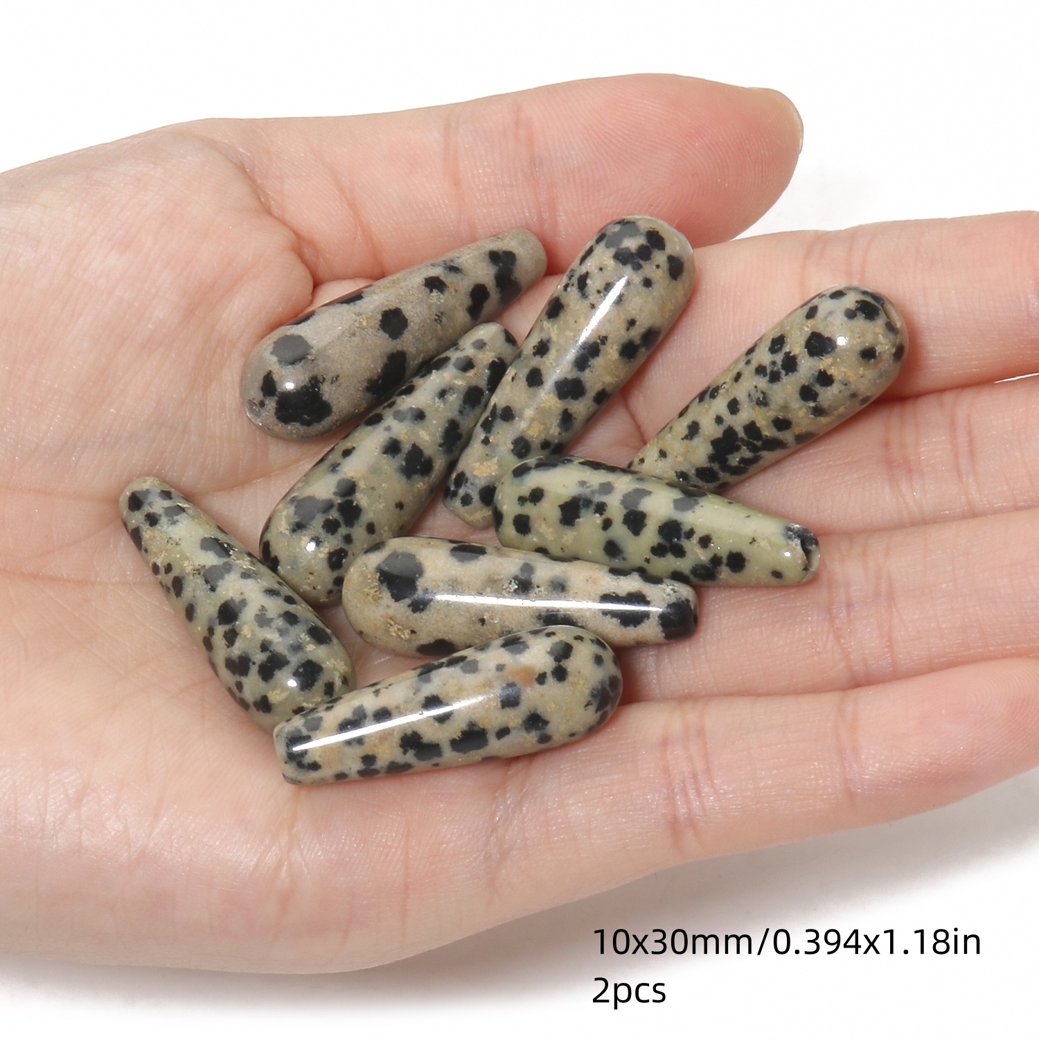 TEMU 10x30mm Natural Stone Jasper Shaped Loose Beads For Jewelry Making, Unique Bracelets, Necklaces, Earrings Crafts, Men's And Women's Gifts