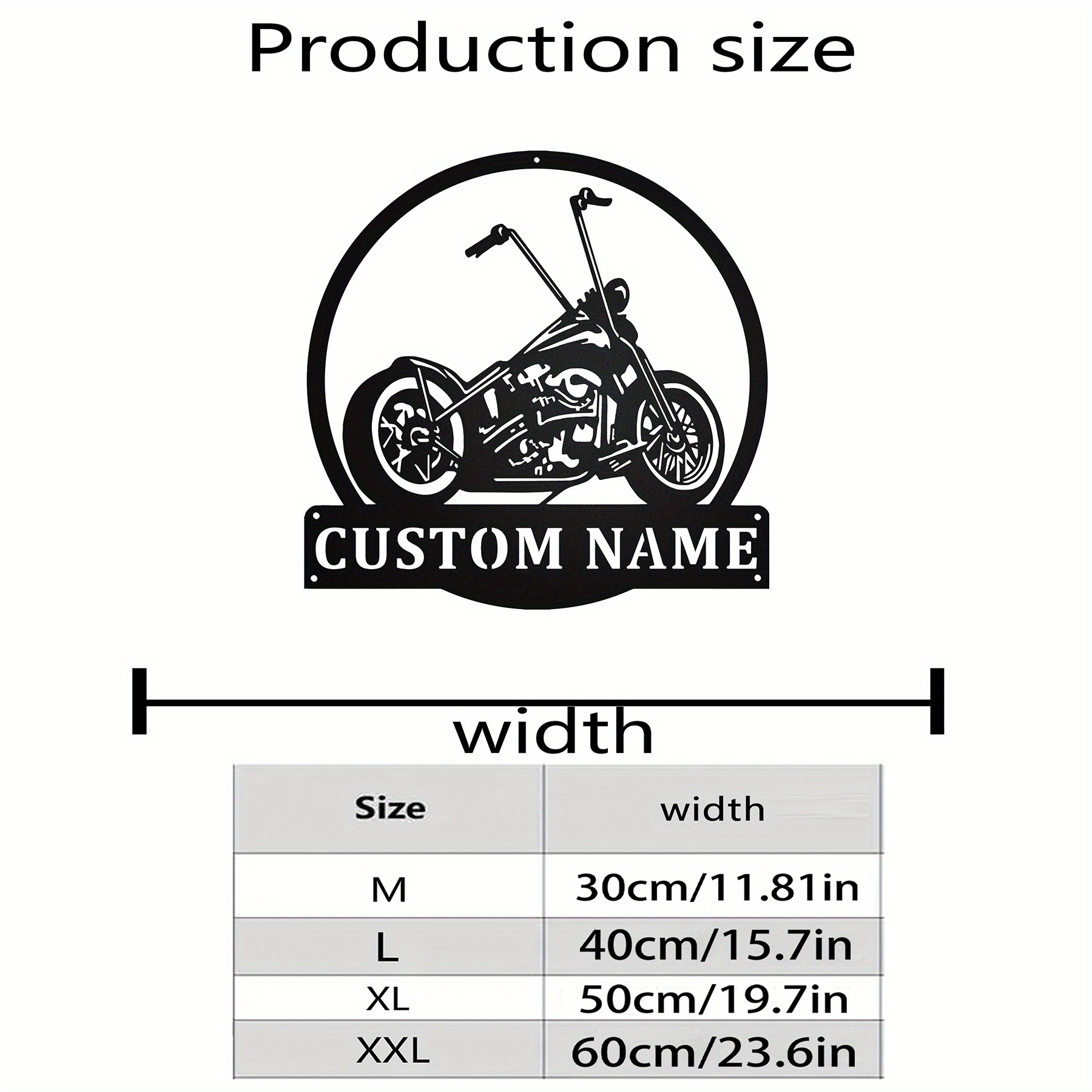 TEMU 1pc Customizable Personalized Metal Motorcycle Logo Sign, Scene Party Decorations, Door Decoration, Wrought Iron Wall Decorations, Wall-mounted