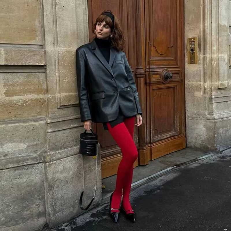 womens burgundy pantyhose 80d sheer tights fit Temu Philippines