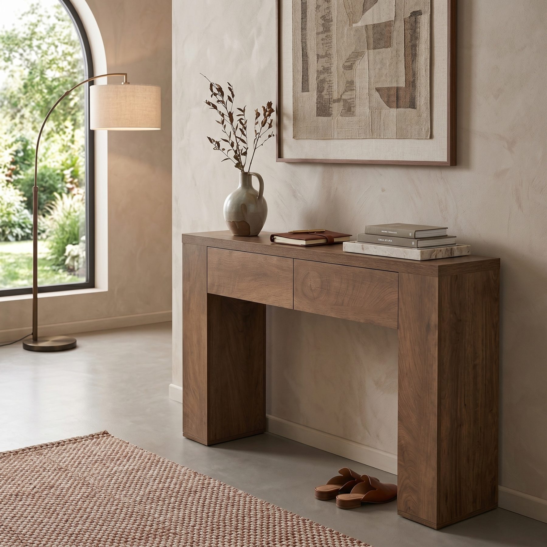 63-inch Console Table With 2 Drawers - Wood Sofa Table Suitable For Entryway, Hallway, Living Room, Behind Couch, Rustic Brown/, Space- With Storage For Narrow Spaces