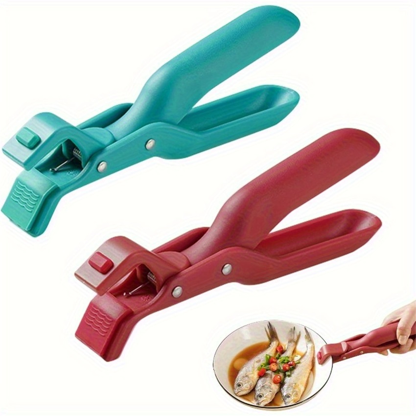 2 4pcs heavy duty heat resistant tongs up to 446 f 230 c non slip bowl pot tray clips for oven air fryer stove grill single hand operation with anti slip base ideal for home and professional kitchens Product details 1