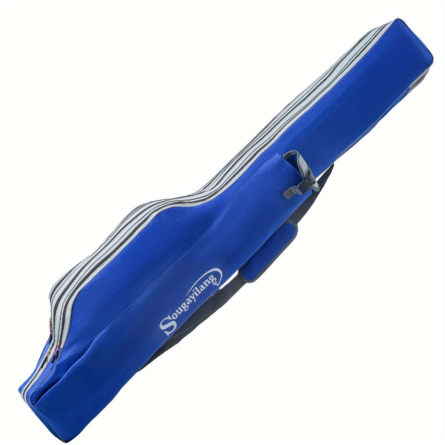 Image of Sougayilang Rod Bag Multifunctional Fishing Gear Bag, 160cm/175cm-5.24-5.74ft 3-tier Large Capacity Tackle Bag, Foldable And Portable Rod Reel Bag