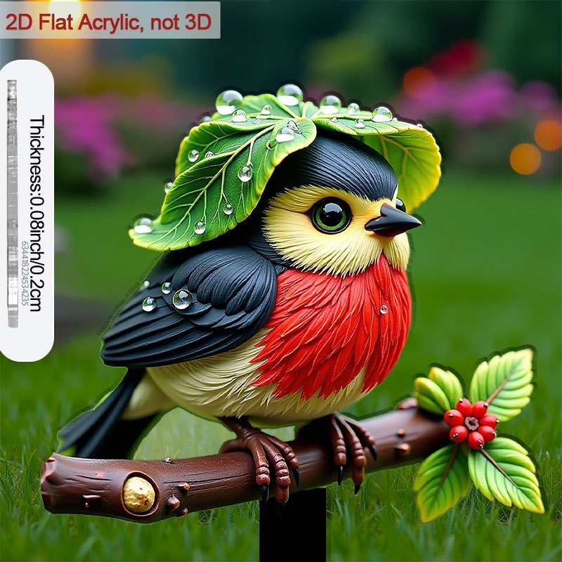 TEMU 2d Flat - 【2d Flat】 2d Flat - [2d Flat] 2d , 1pc 2d Flat Acrylic Garden Insert Sign, With Pointed Tip, Suitable For Courtyard Decoration,