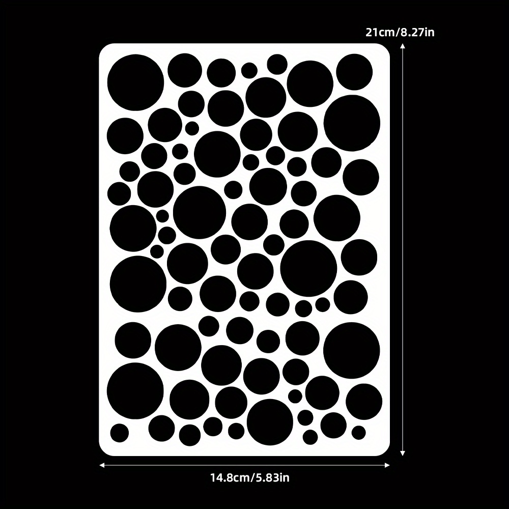 1pc Reusable Plastic Different Circular Holes Stencil For Scrapbooking, Journaling, Albums, Paper Cards, And Photo Gift Crafts