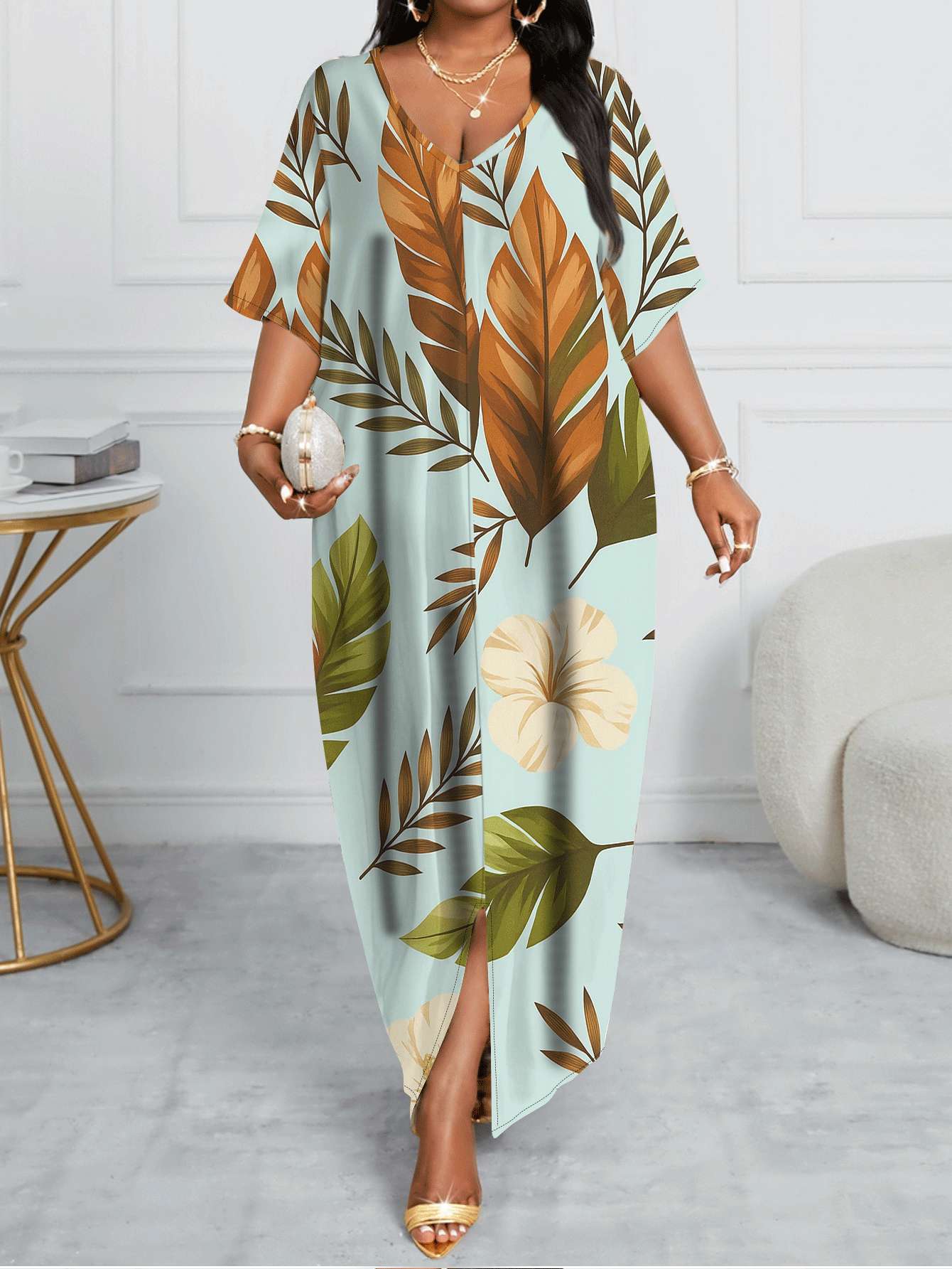 chinese dress ladies Women's Hawaiian Maxi Tank Elastic Luau Dress Day Dream Bloom – Hawaii  Hangover main image 0