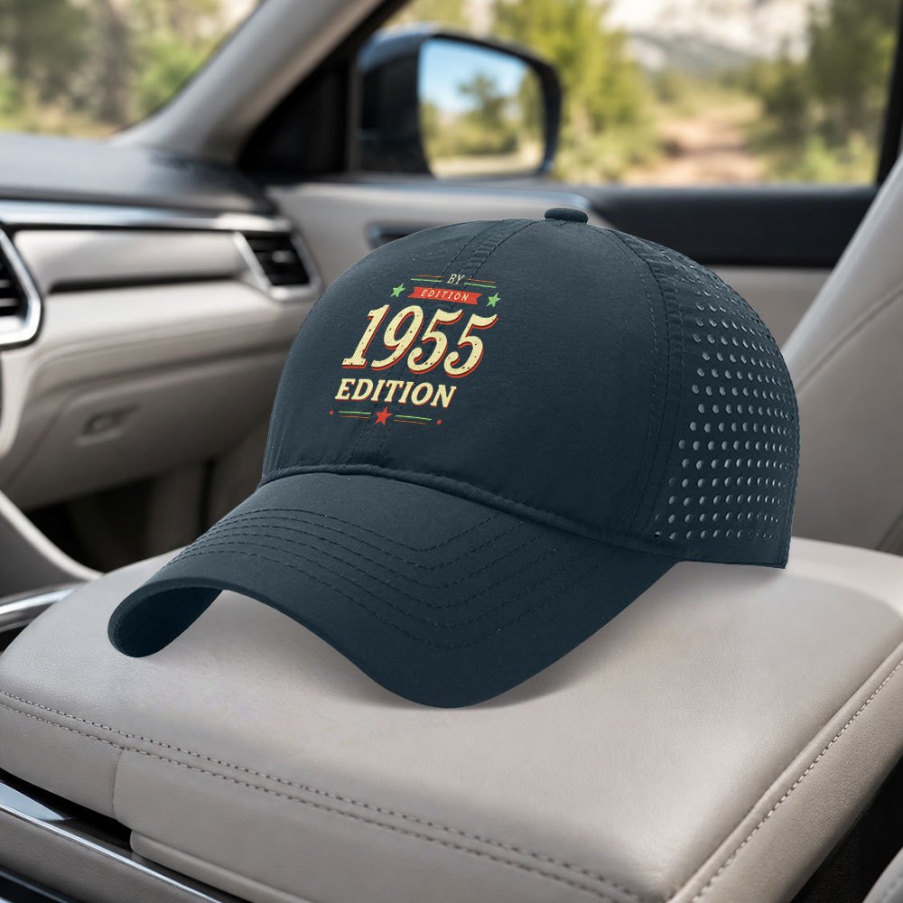 TEMU 1pc Trendy 1955 Edition Printed Baseball Cap, Mesh Cap, Casual Hat, Unisex, Multiple Colors , Daily Beach Vacation Graduation Gift, Suitable For