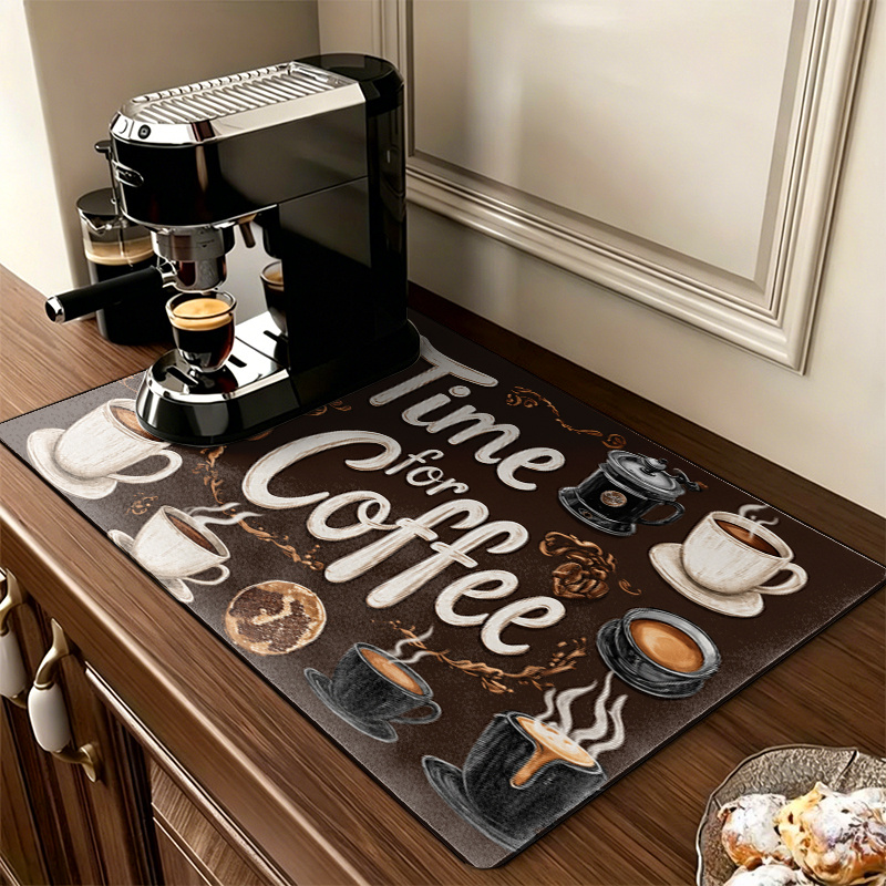 TEMU 1 Tapis pour Machine à Café, Tapis Absorbant de Cuisine