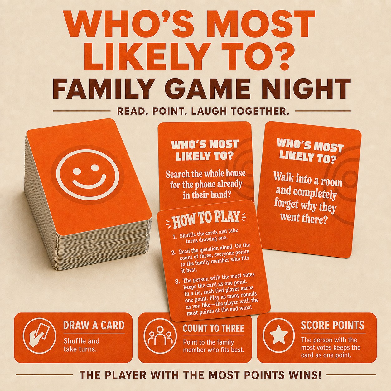 TEMU Who's ? Card Game,55pcs English Version, Funny Questions For Shared And Social Connection At ,family Gatherings And Icebreakers With