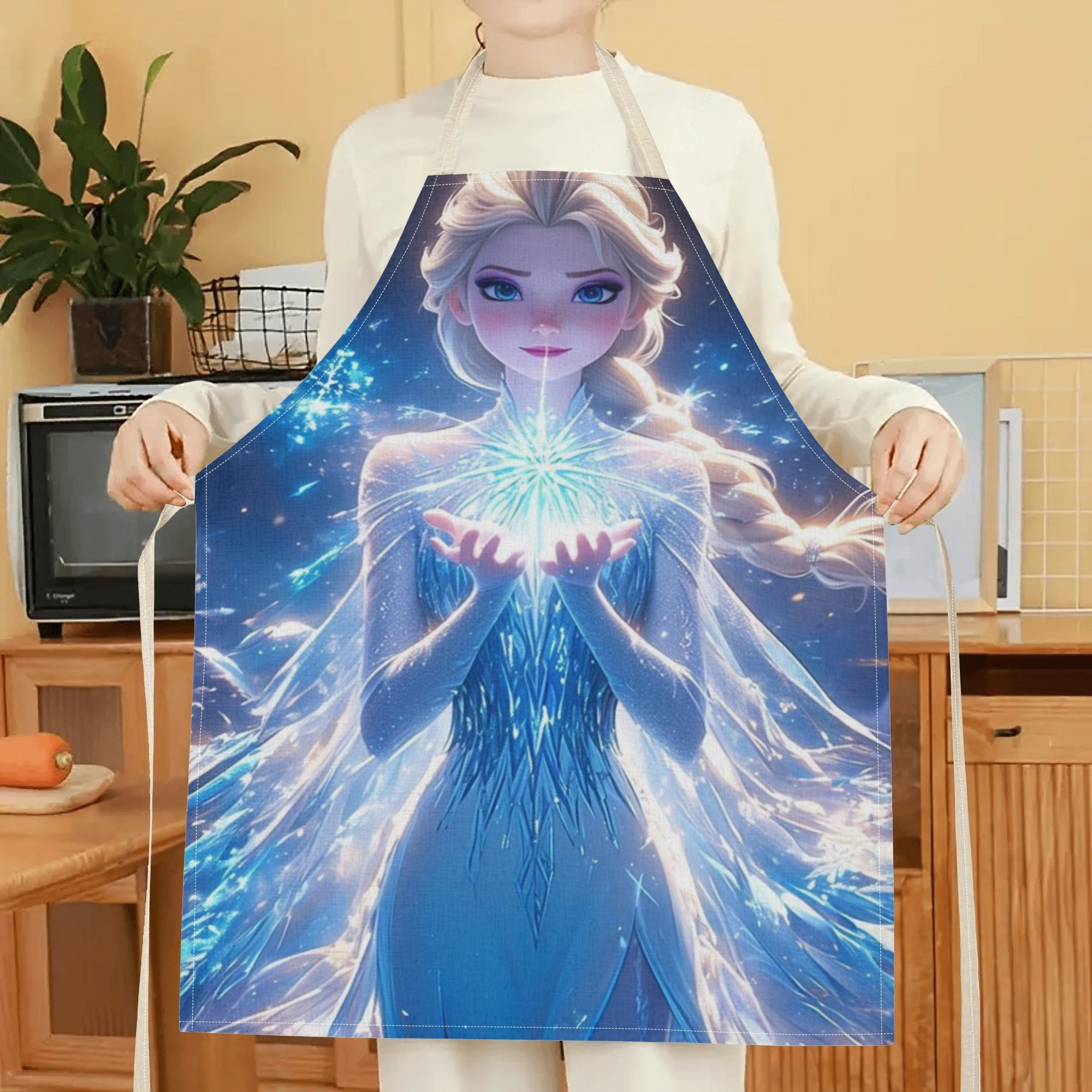 disney   a stylish waterproof apron featuring a cute cartoon design of princess  .   beautiful, fashionable, and simple, making  uitable for hotels, supermarkets, restaurants, fru hops, milk tea stalls, and   home use. details 5