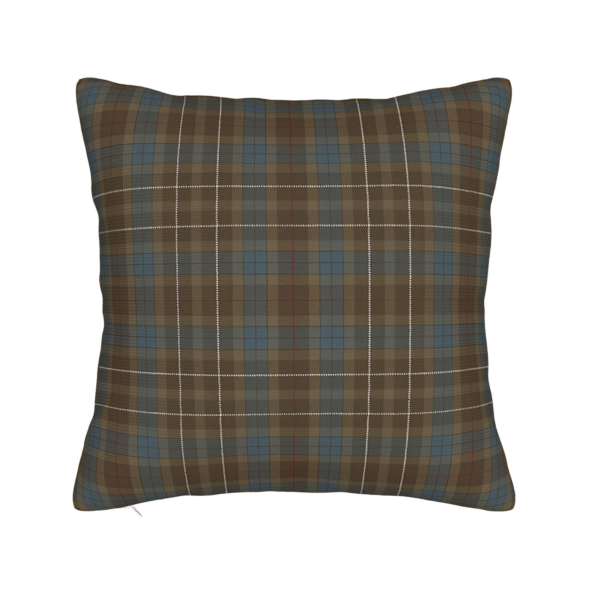 

1pc Style Tartan Pillowcase, Soft Polyester, Woven, Zipper Closure, Machine Washable, Decorative Cushion Cover For Room Types - Pillow Insert Not Included