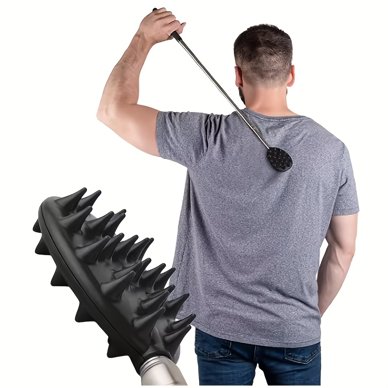 extendable cactus back scratcher with 1 4 and 1 2 spikes heavy duty pvc suitable for men and women one handed operation adjustable length portable for bed     shape design