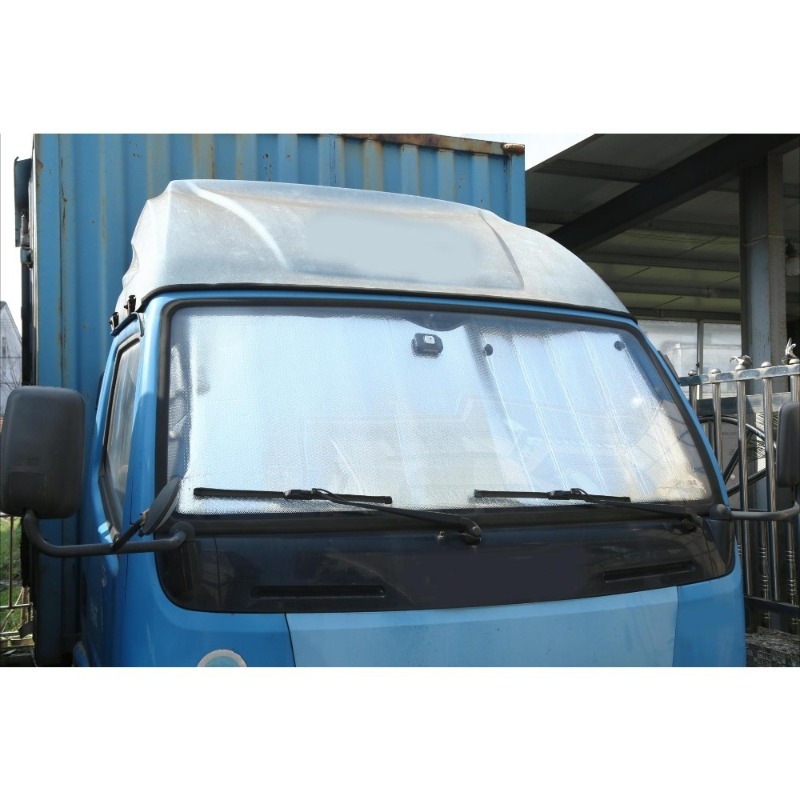 TEMU 1pc Truck Sunshade, Large Single-sided Silvery Truck Front Windshield Sunshade, Suction Cup-mounted Truck Sunshade Curtain, Suitable For Most