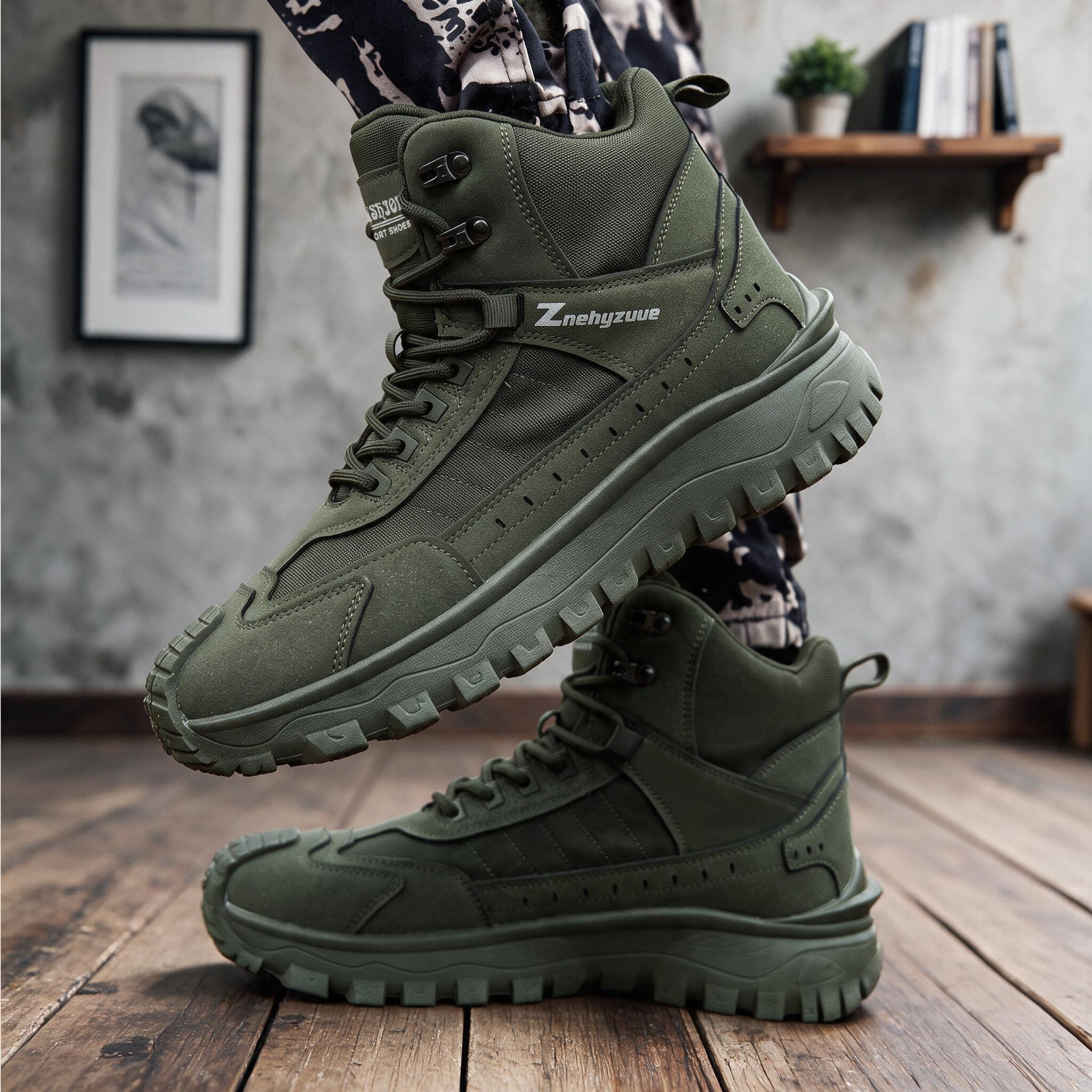 Women's Plus Size Wide Width Casual Sneakers, Lightweight Hiking Boots