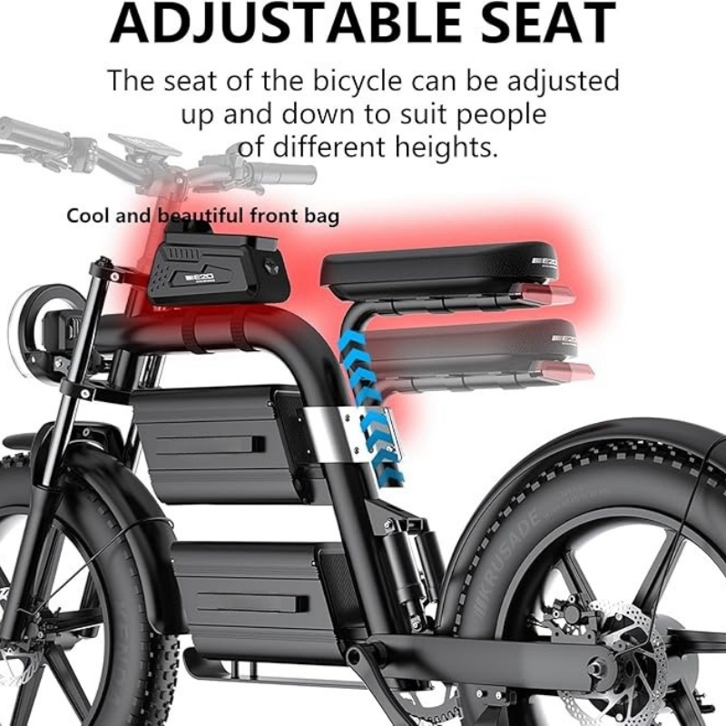 20inch Electric Bike for Adults, 101 Miles 20MPH Fast E Bike for Men, Tire Ebike for Adults Electric with 60V 2400WH Removable Battery, ON Off Road EBicycle with Brake Light, Electric Bike for Men, Electric Bike Foldable, Commuter Ebike