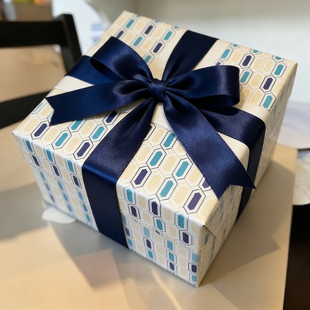 E-shop Marineblaues Satinband 1 Zoll Breit 24,3 Meter, Hochwertiges Stoffband für DIY-Bastelprojekte, Kranzdesign, Hochzeits- & Feierdekorationen,