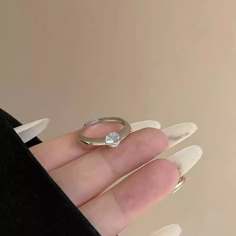 1pc rotatable ring for women adjustable stainless steel band with sparkling cubic zirconia vintage elegant design for daily wear gift   year round versatile accessory gift for her sophisticated style durable jewelry Product details 2