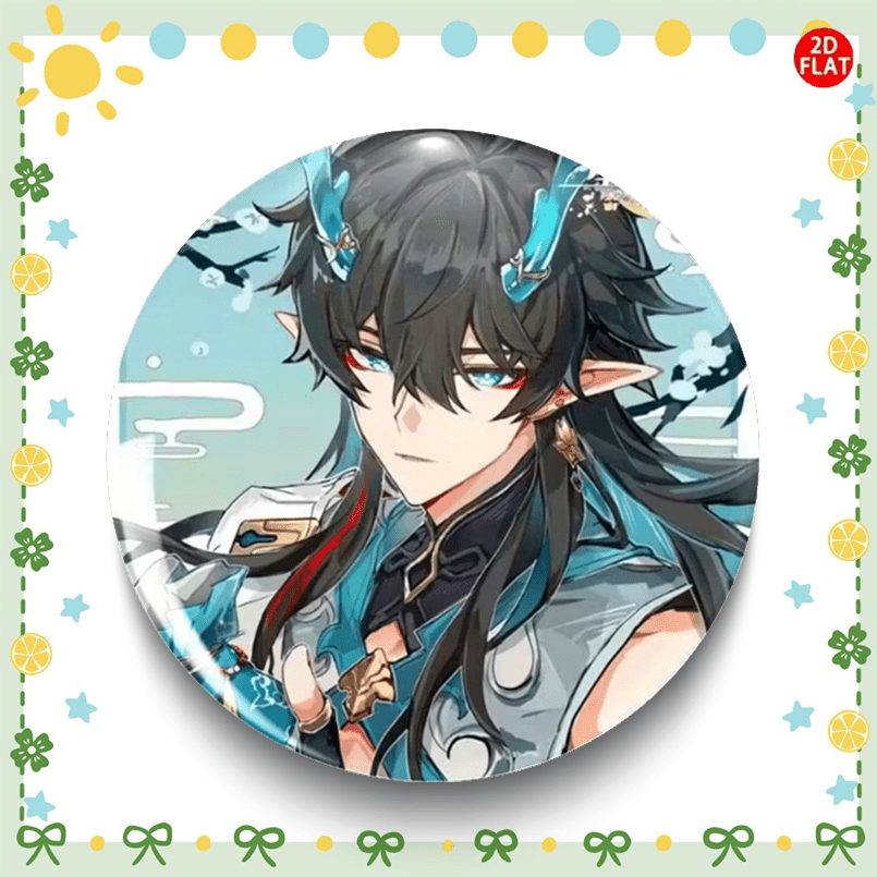 TEMU 2d Flat - Elegant And 2026 Latest Cartoon Anime Plastic Brooch/pin/badge (2d Flat), Suitable For Clothing, Hats, Backpacks And Other Small