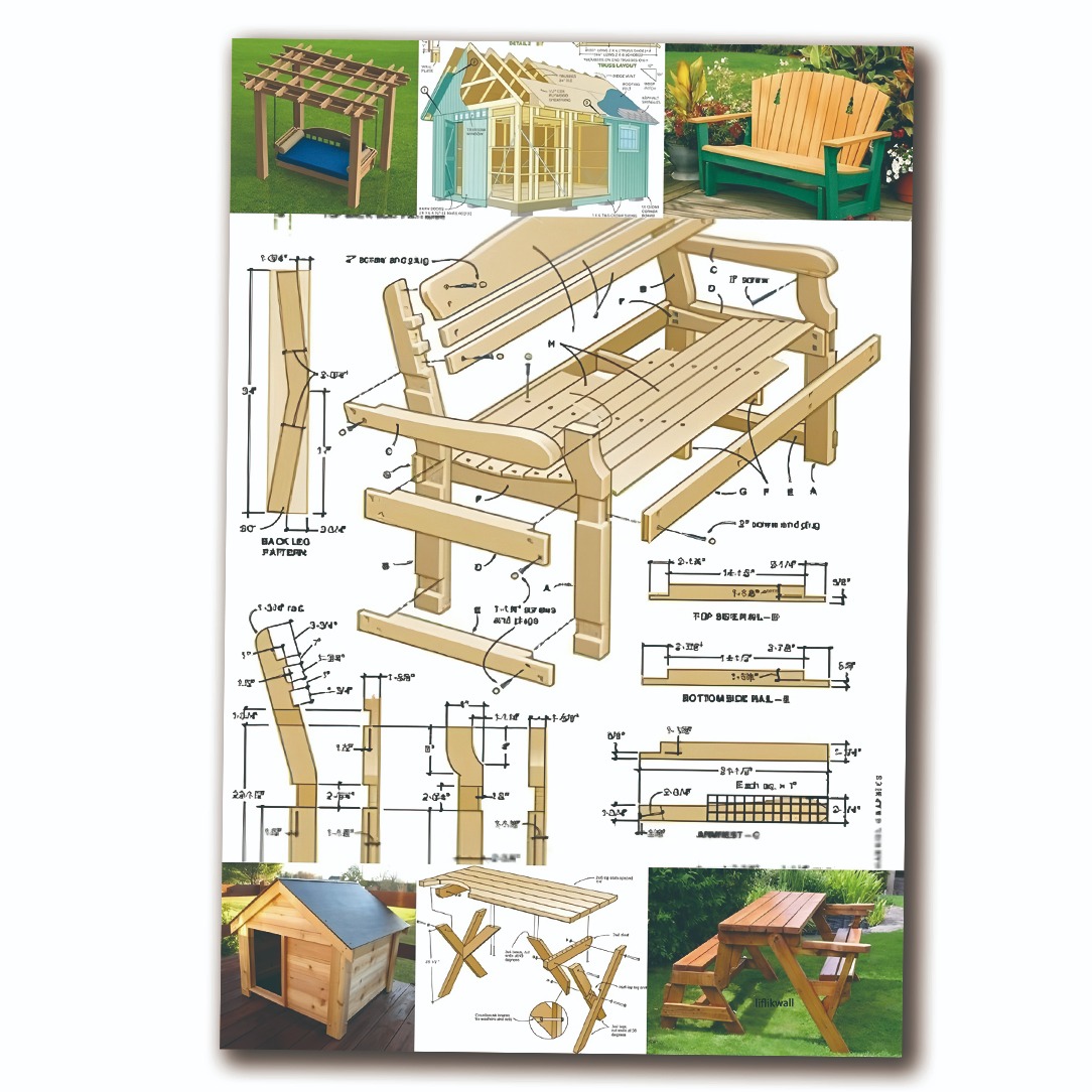 TEMU 1pc Woodworking For Beginners, 5.5 X 8.3 Inches, Includes Blueprints/drawings/templates With Dimensions For Practical And Beautiful — Cover