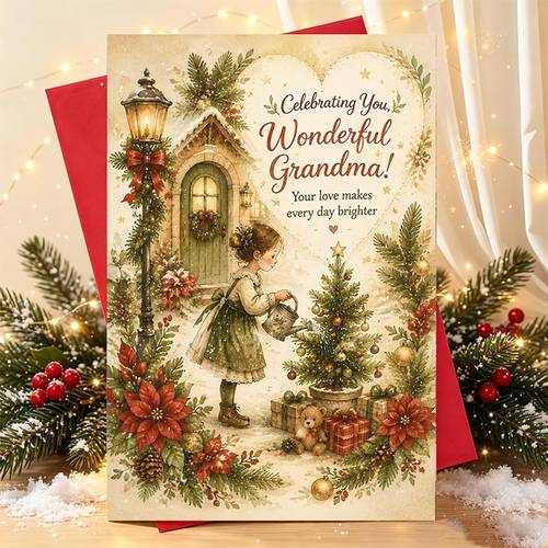 item picture 1pc christmas greeting card christmas greeting card for grandma your wonderful grandma with a card holiday gifting to show how brightens