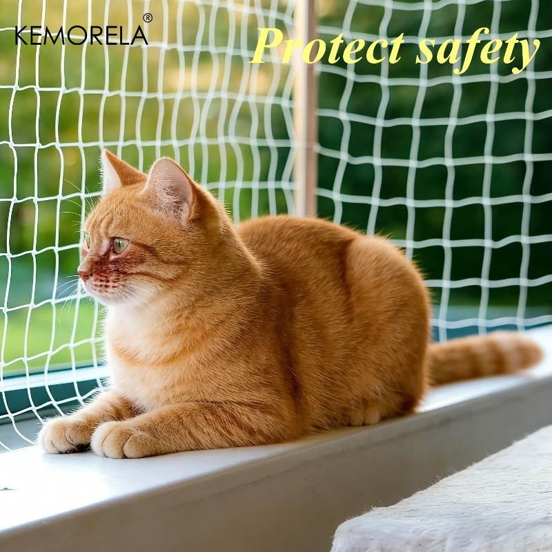   balcony transparent grid cat fence balcony   net suitable for windows stairs indoor and outdoor cat net pet safety fence to prevent cats from falling dog fence escape cat net