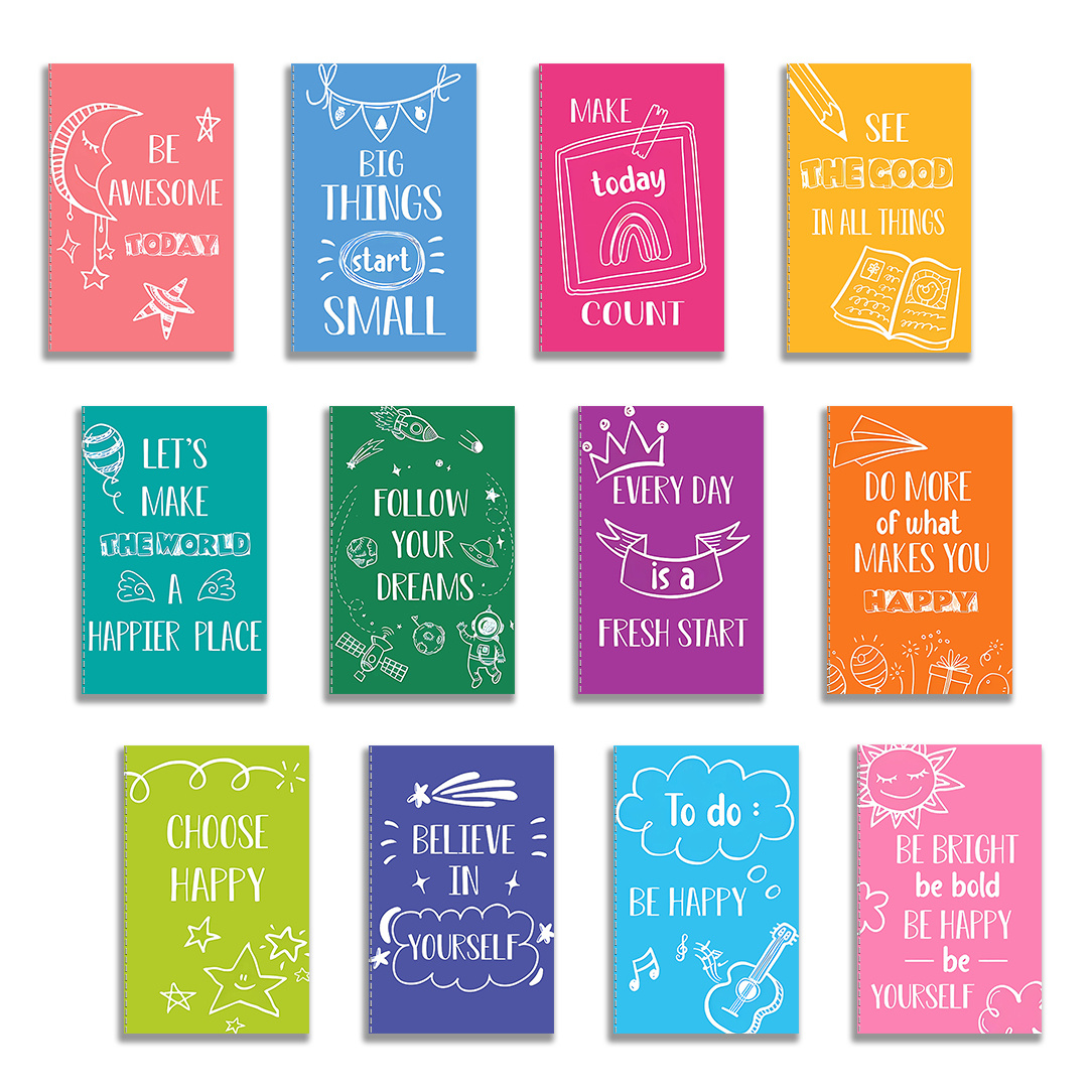 12pcs mini inspirational pocket notebooks vibrant motivational designs with positive affirmations perfect gift for friends students teachers ideal for   and travel use