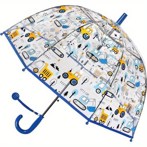 8 rib automatic open umbrella adorable cartoon design with pvc material iron and carbon fiber frame and plastic handle stylish for boys and girls