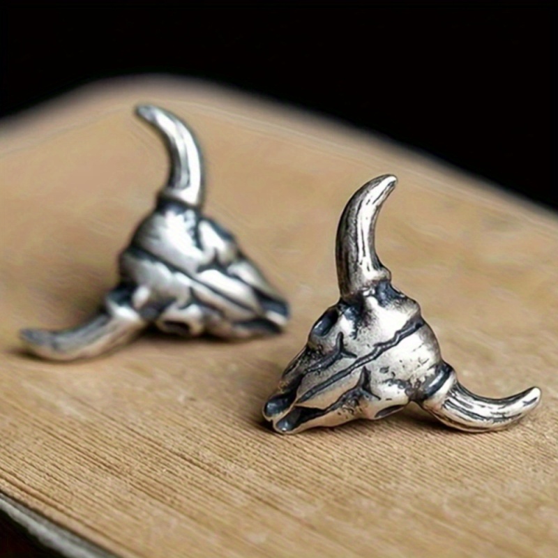 Image of Creative Retro Animal Bone Earrings For Women Men Punk Party Ethnic Style Jewelry Halloween Additions