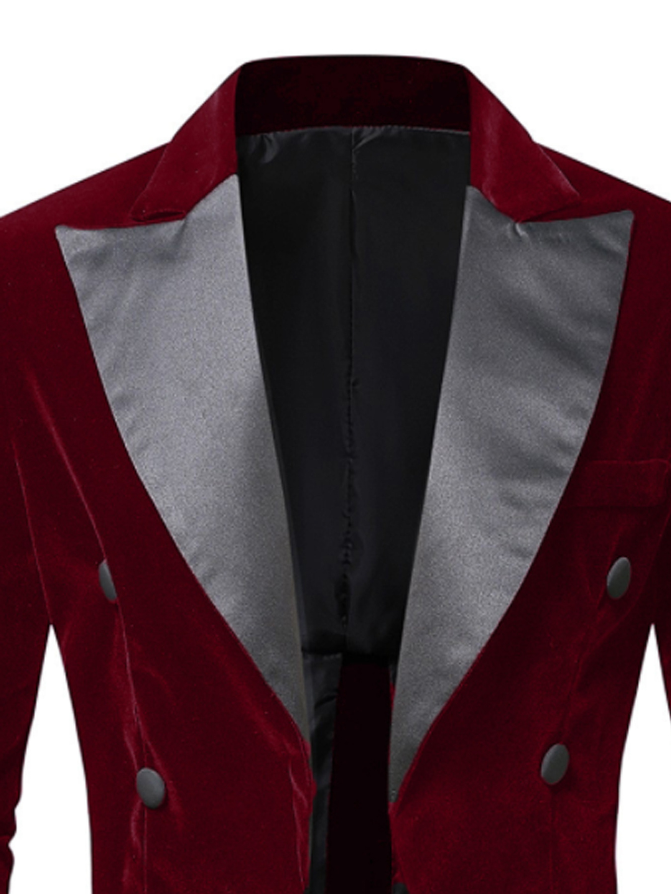 mens teen boys burgundy red black tailcoat jacket golden Temu Canada