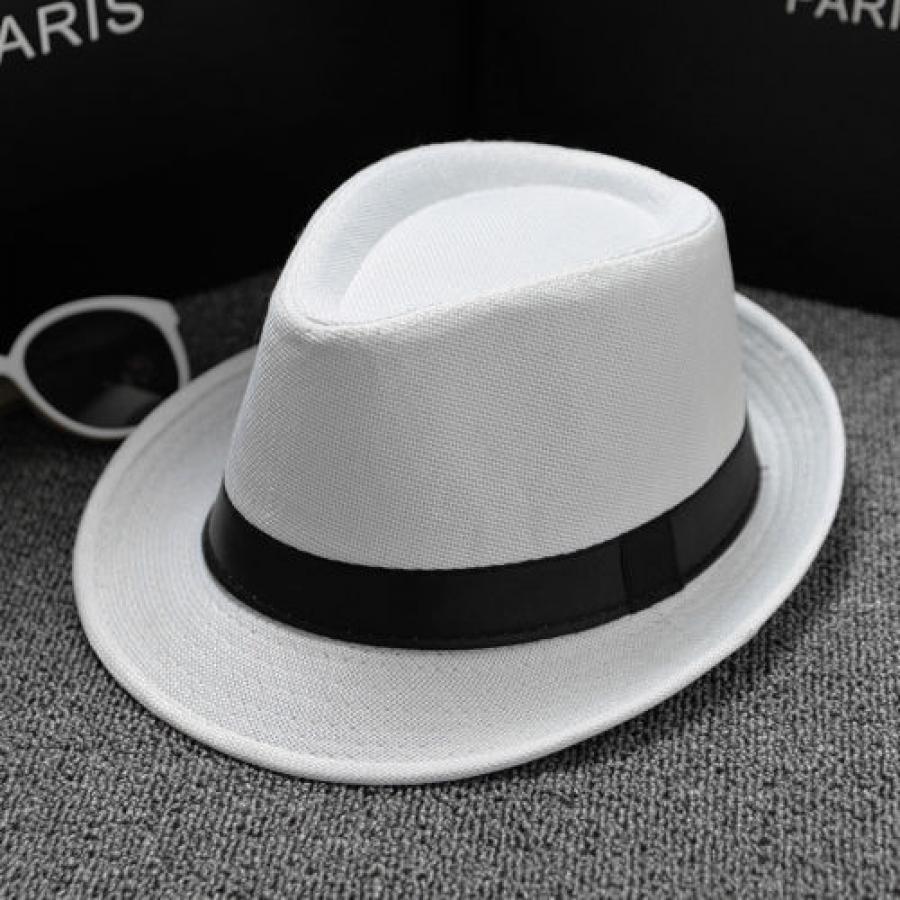 

Unisex Summer Classic Hat Linen Vintage Wide Jazz Cap Straw Breathable Foldable Trilby