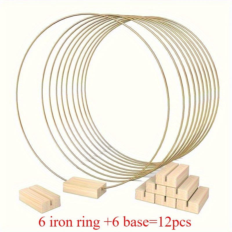 Set Of 12 Metal Hoop Wreath Frames - Ideal For Floral Arrangements For Seasonal Decorations, Requires No Electricity, Easy To Assemble, Reusable, And Great For Home, Office, Or Outdoor Decor