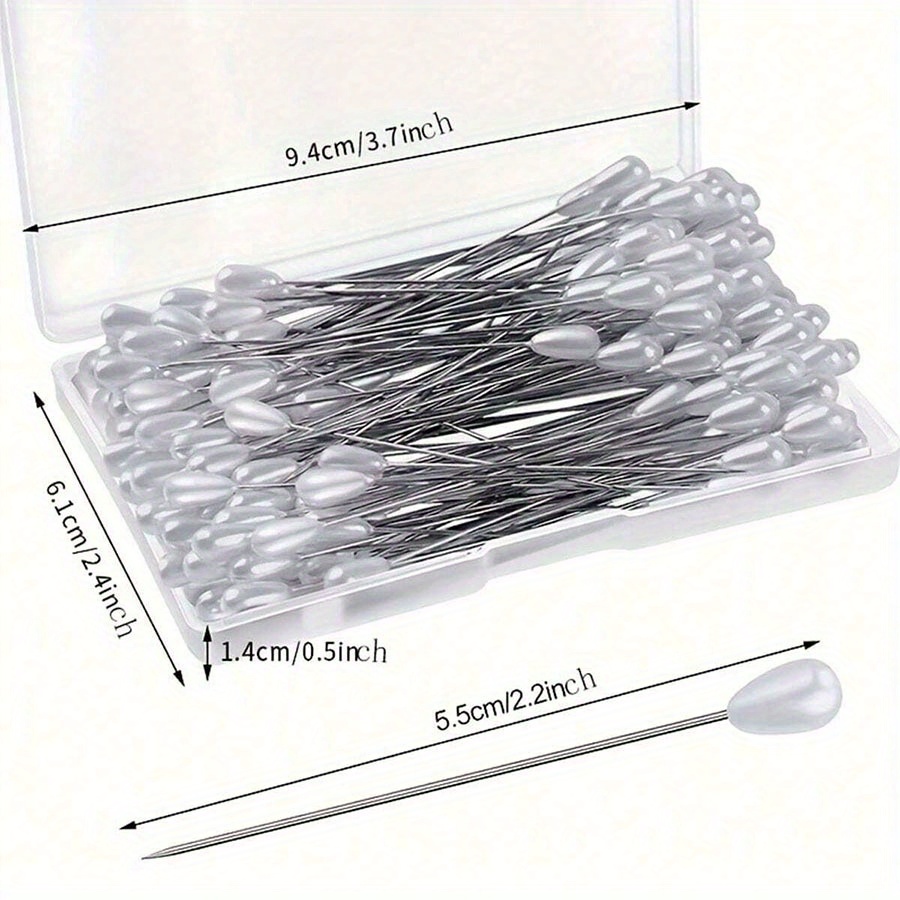 TEMU 100pcs/pack Pins, 2.1 Inches Long - Corsages, Sewing, , Crafts & Jewelry Making And Wedding Floral Decorations, Positioning Needles, Diy Sewing