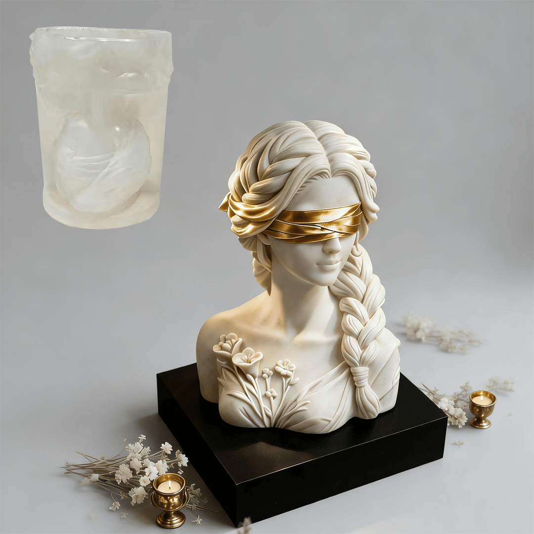 TEMU Nuovo Stampo per Candela con sugli , Stampo in Silicone 3D con di Capelli Intrecciati e , per Candele Profumate Fai da Te, Artigianato in Resina