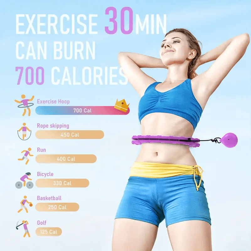 Adjustable Fitness Hoop - Resistance Training Circuit Workout, Burns Up to 700 Calories/Hour, Full-Body Toning for Gym, Home, Travel - Compatible with HIIT, Yoga, Pilates - Ideal Gift for Christmas, Valentine's - Beginner to Advanced Users - Available in Black & Colors, Workout Accessories, Comfortable Grip Handles, Flexible Resistance Band, Gym Equipment, Portable Exercise Tool, Durable Construction, Exercise Equipment, Gym Enthusiasts