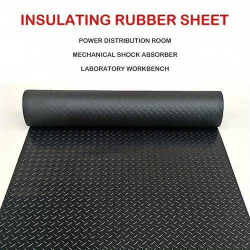 heavy duty black rubber floor mat protects floors from oil grease and chemicals ergonomically designed in all suitable for 100 textured rubber mat for garages workplaces and rattan weave pattern