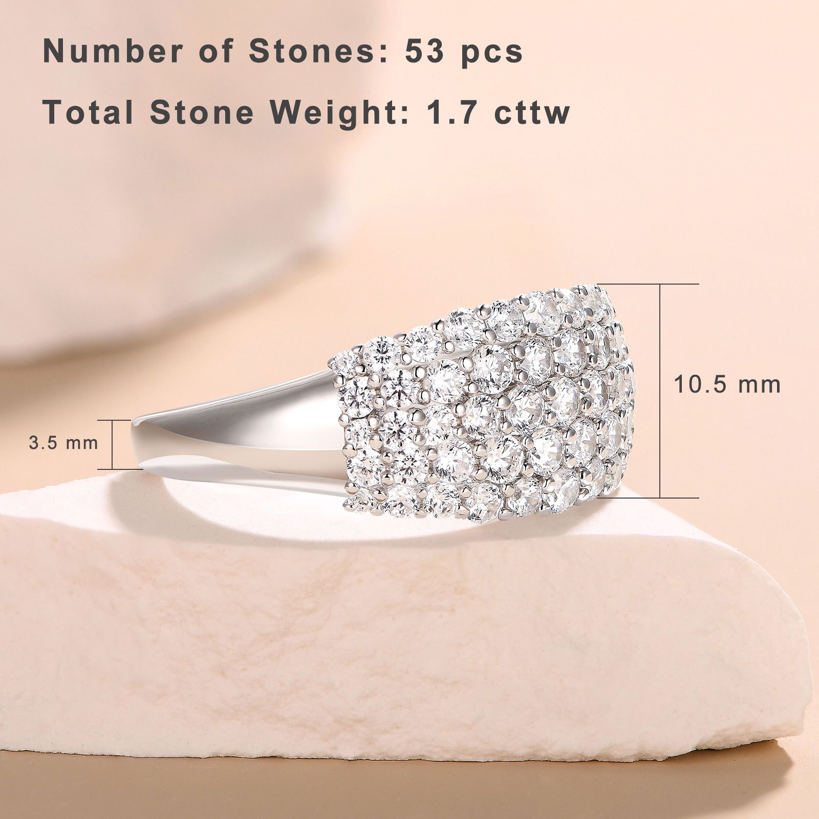 Solid 925 Silver Engagement Ring, Unisex Wedding Band