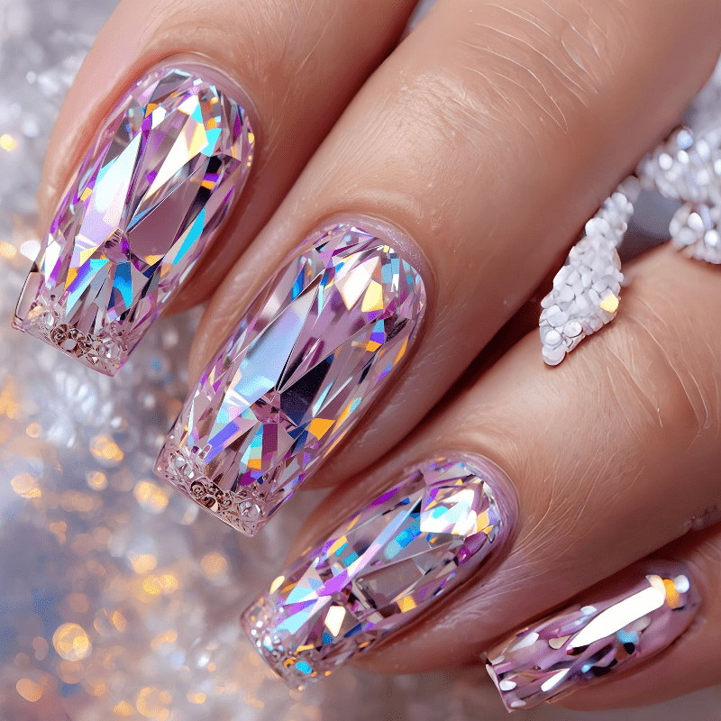 TEMU 48pcs Of Medium-length Coffin-shaped Press-on Nails In Ombre, Featuring Luxurious Full Soft Gel Fake Nails, Perfect For An Autumn And Winter