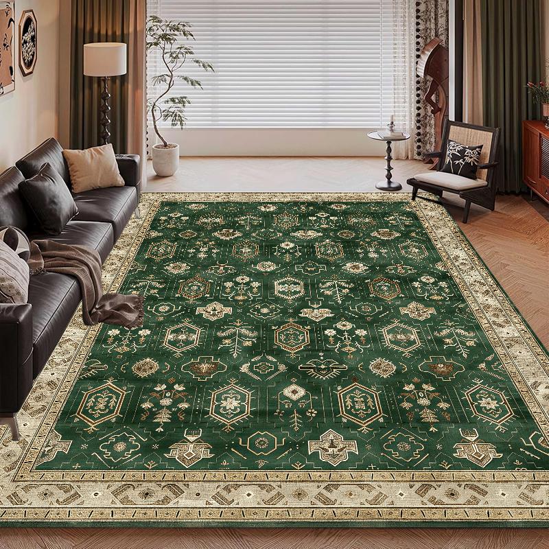 Light Luxury Retro Bohemian Style Area Rug Suitable for Large Living Room Bedroom Dining Room Kitchen Study Gaming Room Carpet Home Decoration Indoor Rug Store Commercial Mat