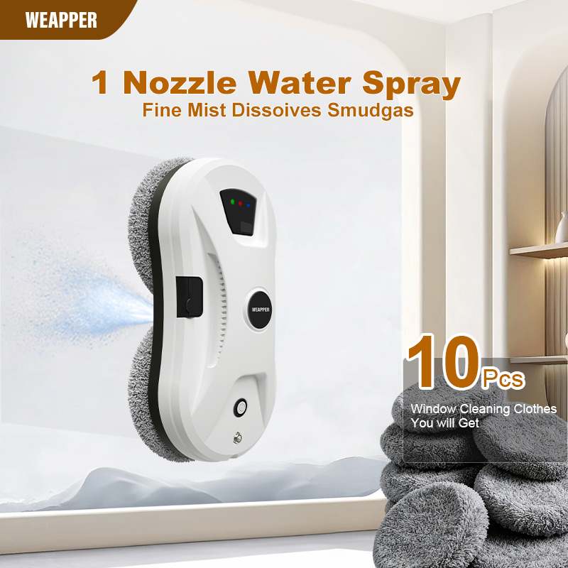 Image of 7500pa Suction Automatic Window Cleaning Robot 1 Nozzle Auto Water Spray Anti-fall Electric Planning Time-saving Safe Reliable Glass Cleaner