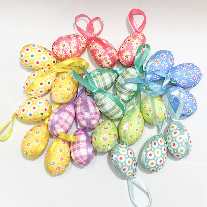 10x stuks wanddecoratie paaseieren van karton 12 cm - warenhuis