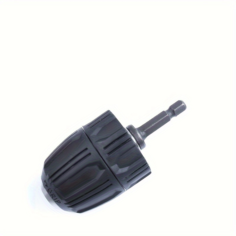 Image of Converter For A Keyless Drill , Of Holding Bits From 0.8 To 10mm, Featuring A 3/8"-24unf Thread And Change Adapter With A 1/4" Hex Shank, Made Of Metal
