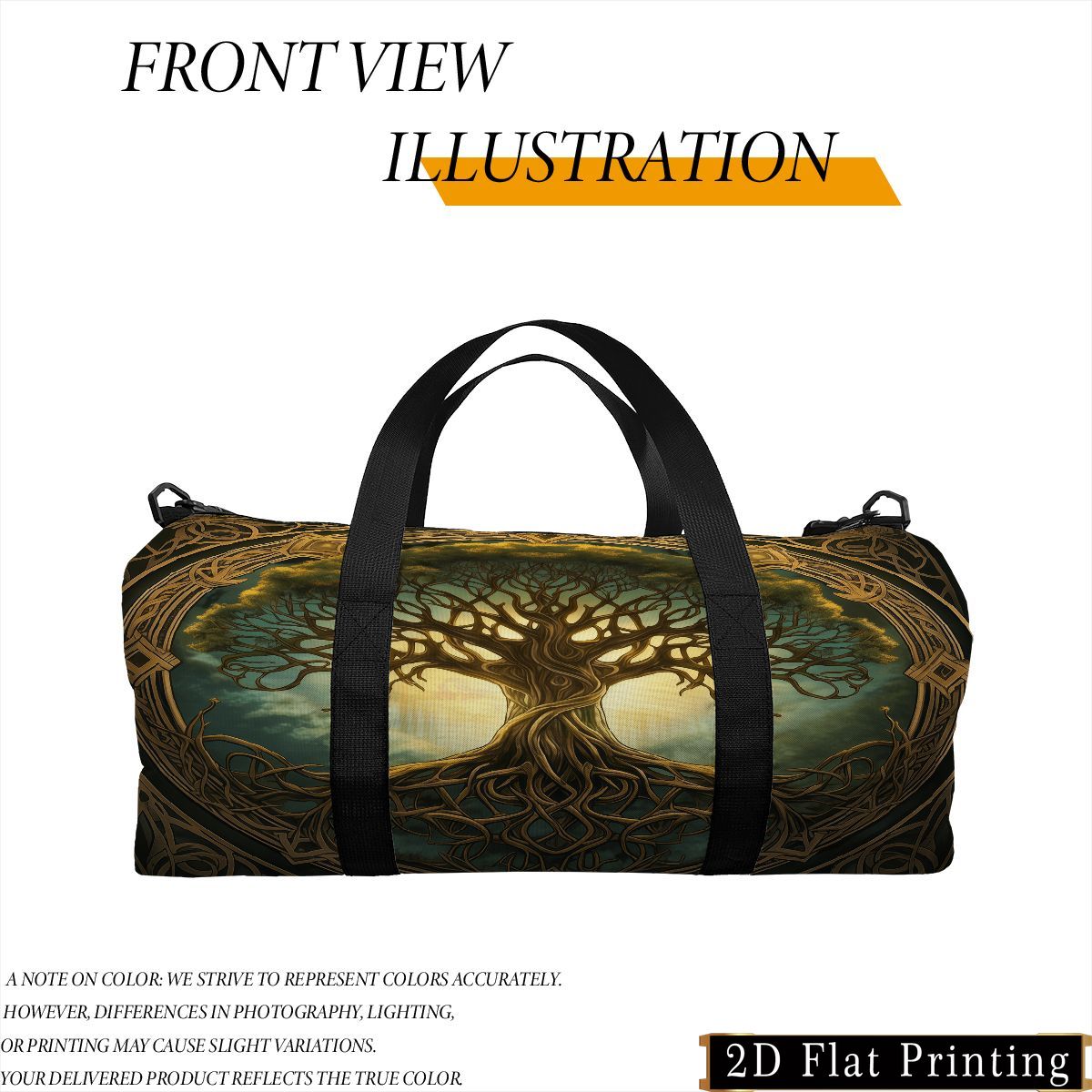 TEMU 34l Travel Duffel Bag | High-quality With Complex Tree , Suitable For Travel, Gym, Sports, Hand Wash Or , 2d Flat Printing