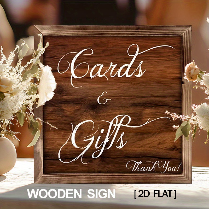 TEMU 2d Flat, 1pc Bohemian Rustic Wedding Welcome Sign & - Wood Tabletop/wall Decor Suitable For Bridal Showers, Wedding Parties, Anniversaries -