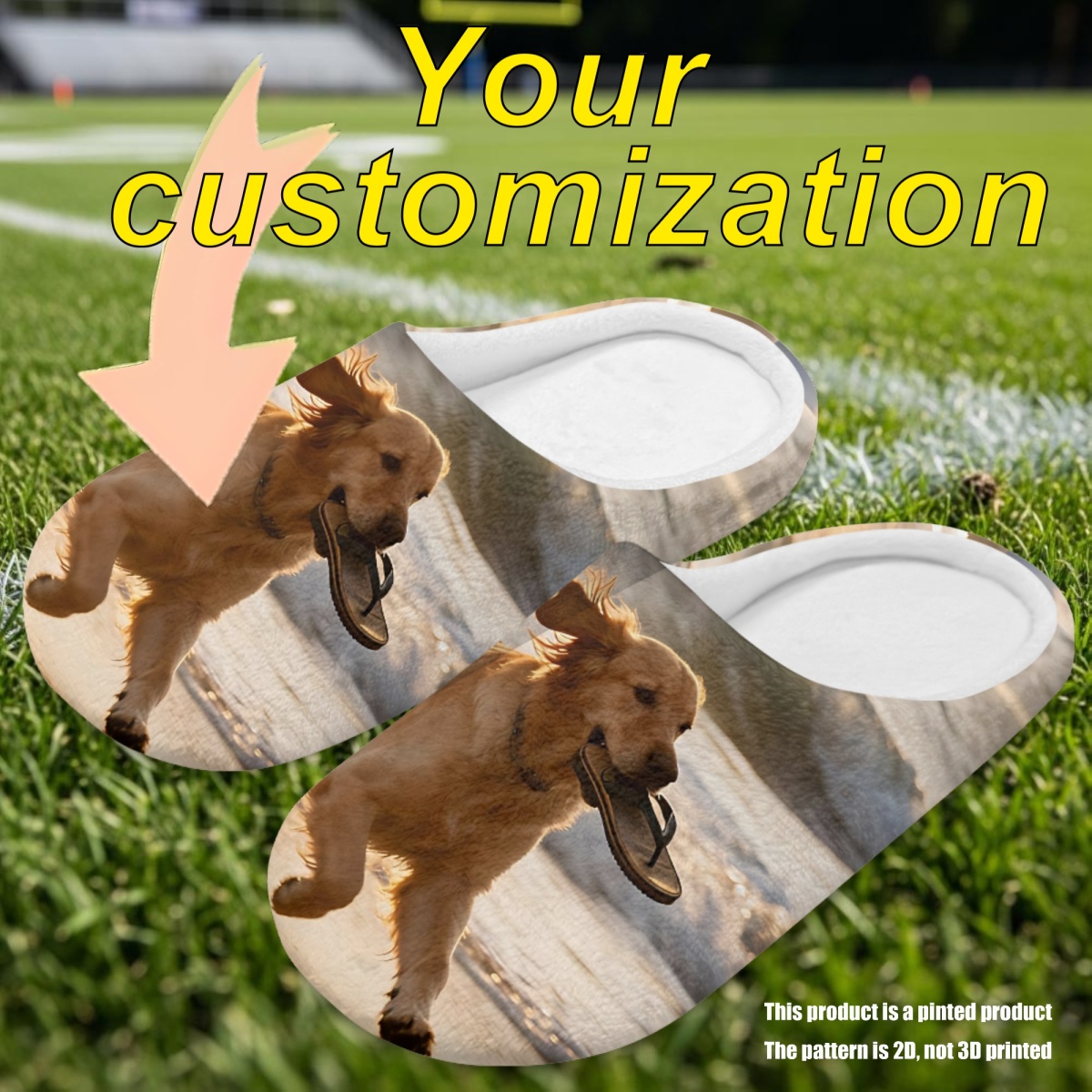 TEMU Pet Photo Customized Comfortable And Warm Slippers, Unique And Warm Slippers For Men And Women, Diy Christmas Gifts, Creative Gifts, Valentine's