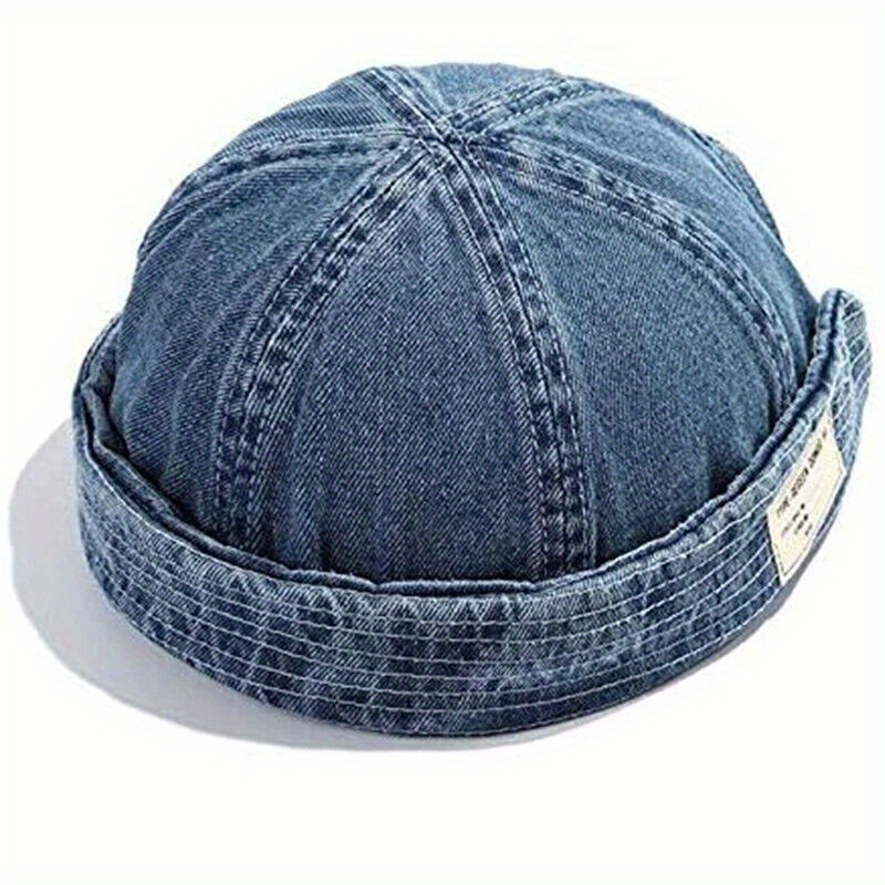 TEMU Brimless Docker Cowboy Hat Men Women Sailor Snapback Caps