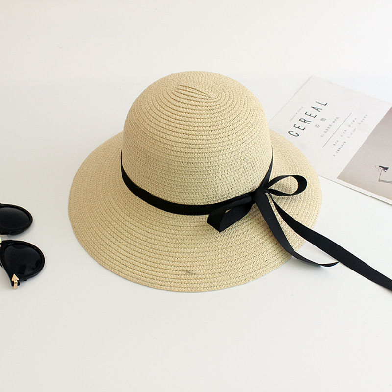 TEMU 1 pz Cappello da sole con cannuccia e , caratterizzato da un' tesa e un design a secchiello pieghevole in stile giapponese
