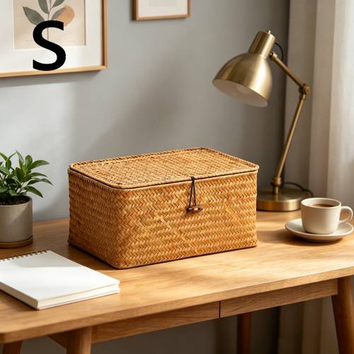 vintage hand woven storage basket 3 size options makeup gift storage desk miscellaneous storage box gift box with hand gift box suitable for birthdays mothers day fathers day weddings parties