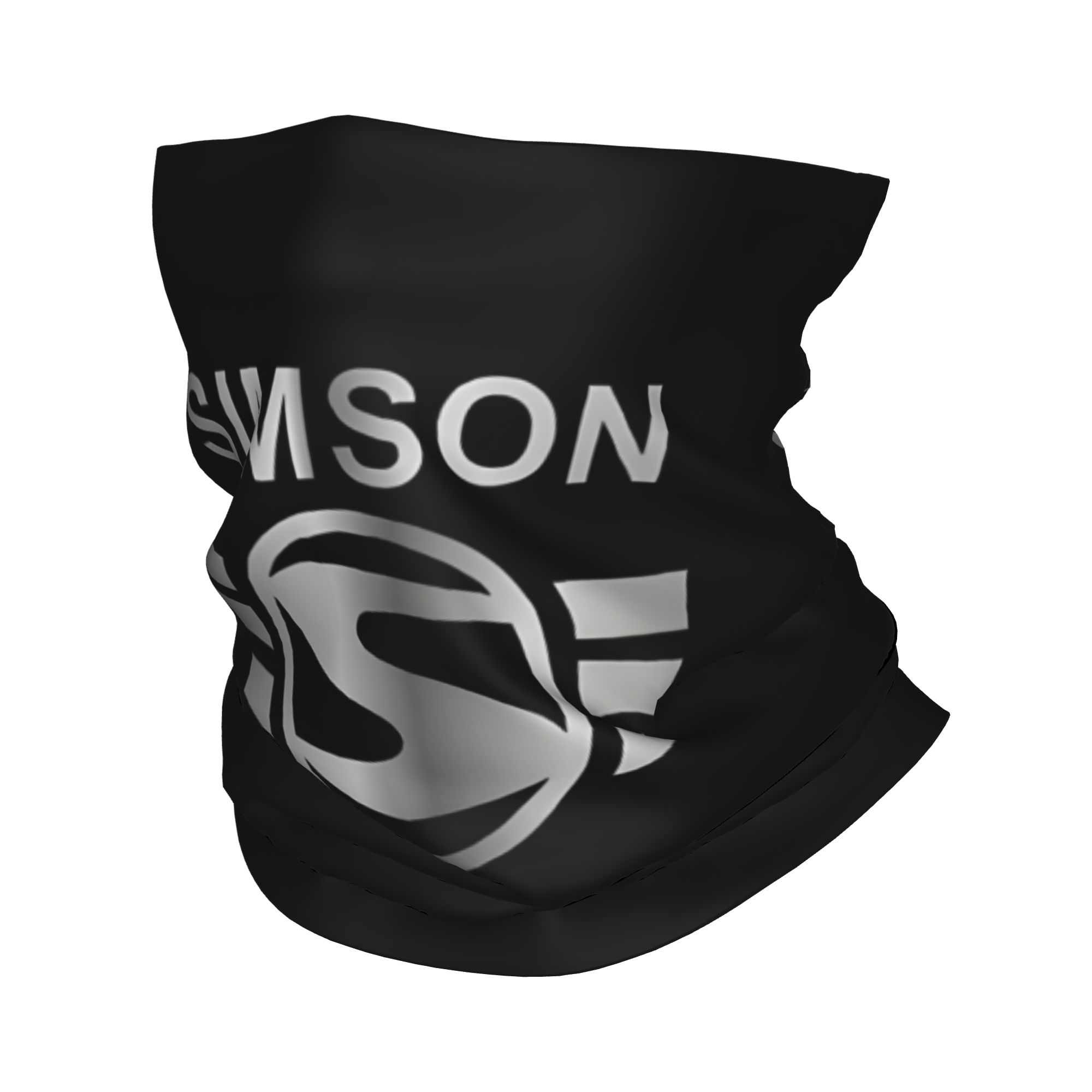 Logo Silvery Scarf Neckerchief Neck Face Mask Polyester Wicking Bandana For Outdoor Running Cycling Hiking