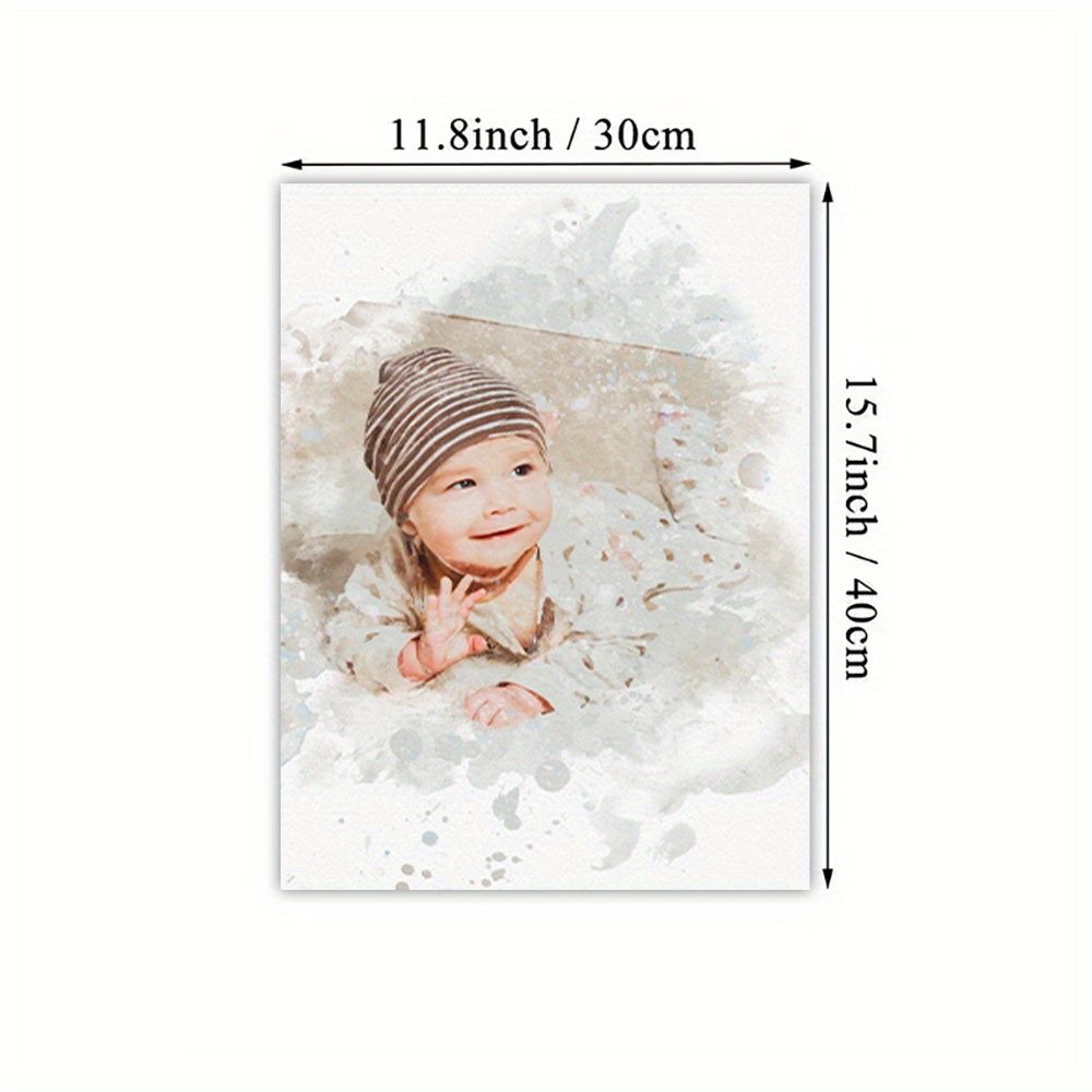 TEMU 1pc Personalized Watercolor Art - , Hanging, For Christmas, Thanksgiving, 's Day, Day - No Needed