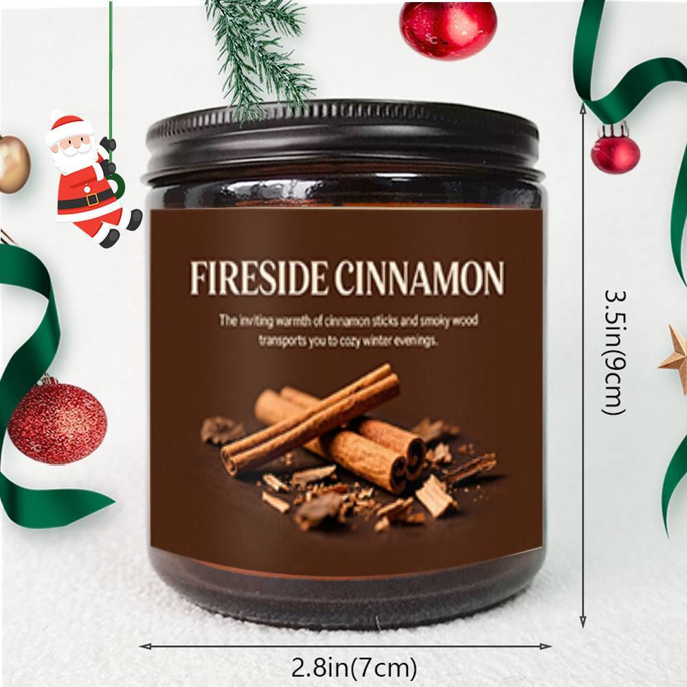 TEMU 1pc Lavender Scented Candle Merry Christmas Cinnamon Decor Festive Decoration Holiday Gift Idea For Christmas Eve Christmas Day Seasonal Home